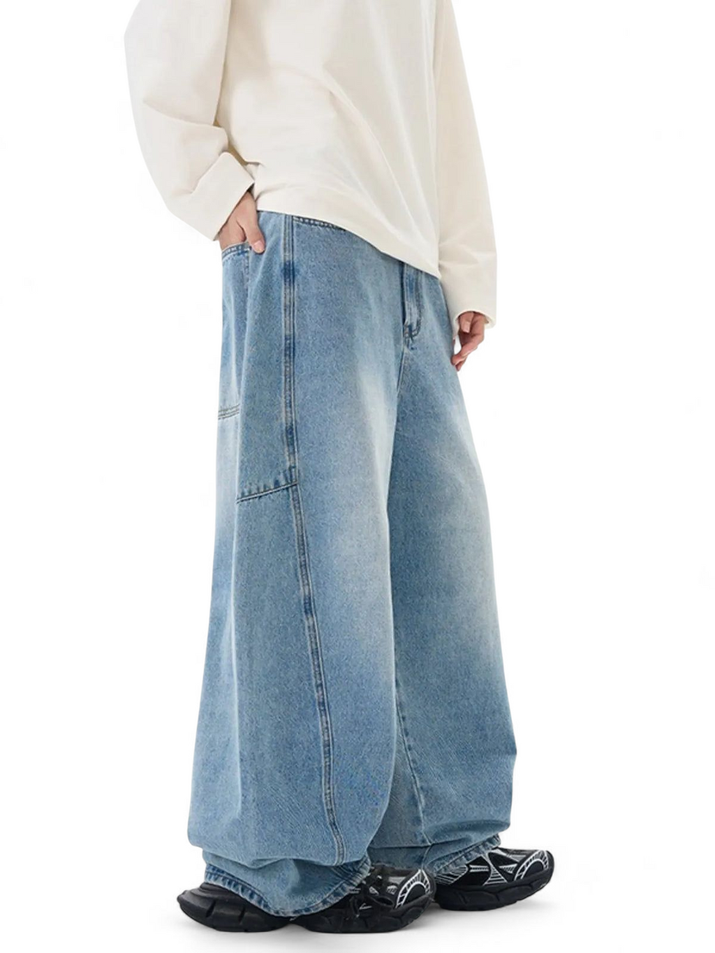 No Stylish | Wide Leg Jeans