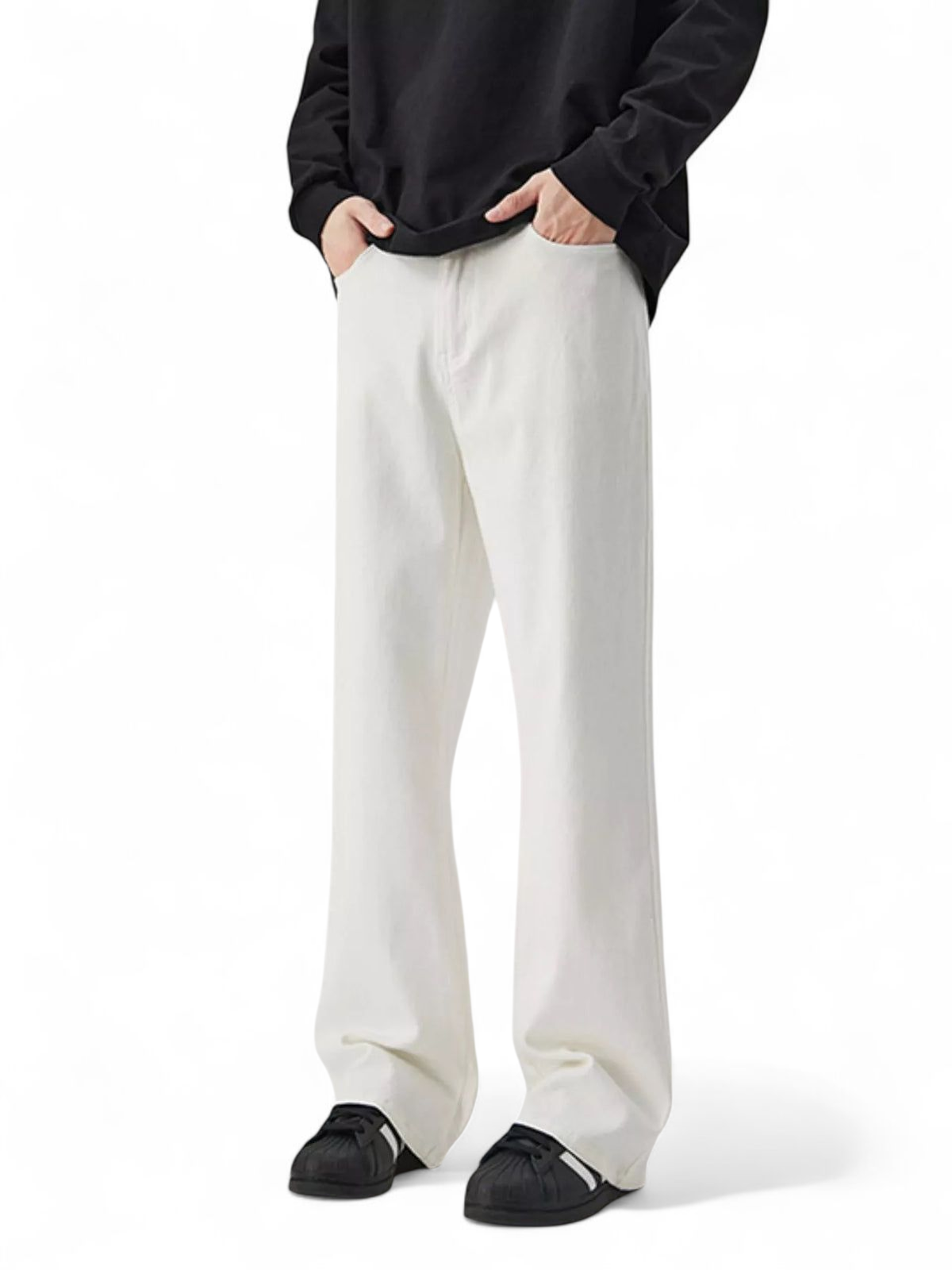 No Stylish | Wide Leg Casual Jeans