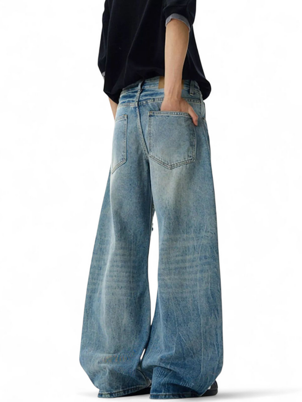 No Stylish Distressed Loose Fit Jeans